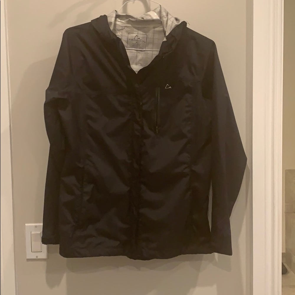 Black rain coat